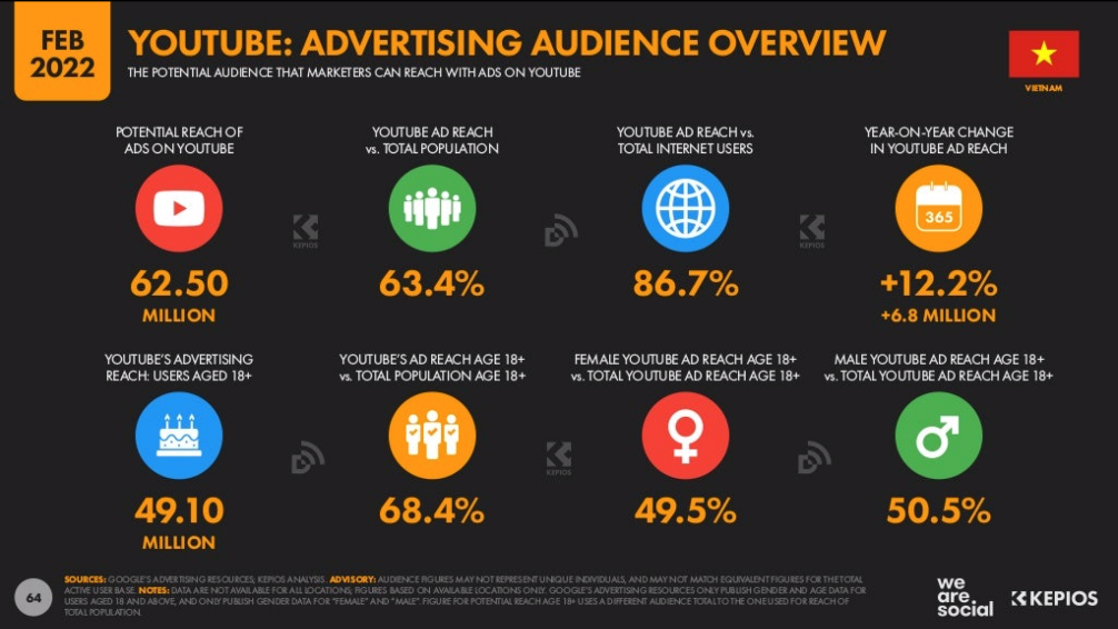 Vietnam Digital Marketing 2022_Youtube Advertising Audience Overview.png